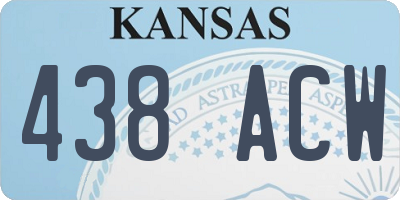 KS license plate 438ACW