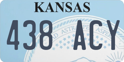 KS license plate 438ACY