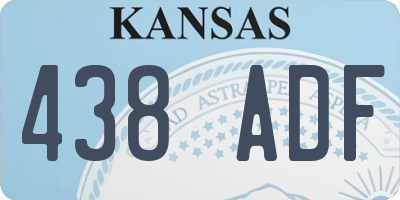 KS license plate 438ADF