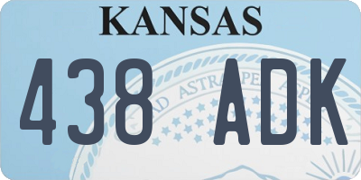 KS license plate 438ADK