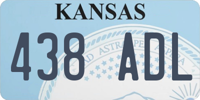 KS license plate 438ADL
