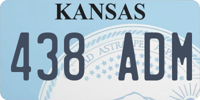 KS license plate 438ADM