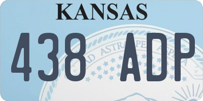 KS license plate 438ADP
