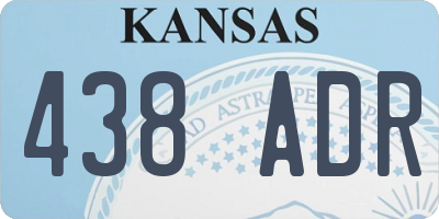 KS license plate 438ADR
