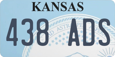 KS license plate 438ADS