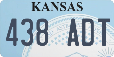 KS license plate 438ADT