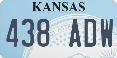 KS license plate 438ADW