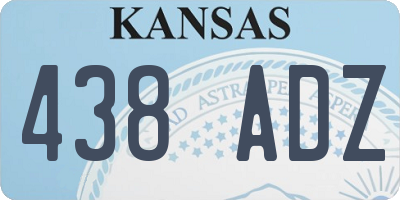 KS license plate 438ADZ