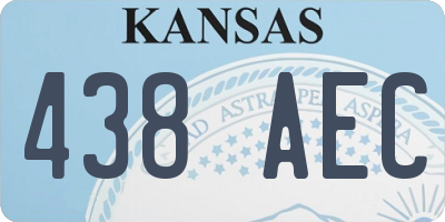 KS license plate 438AEC
