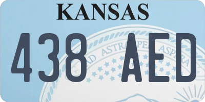 KS license plate 438AED