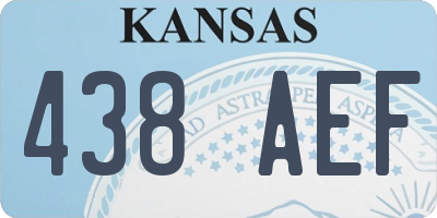 KS license plate 438AEF