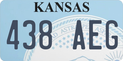 KS license plate 438AEG