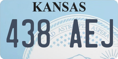 KS license plate 438AEJ