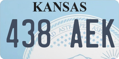KS license plate 438AEK
