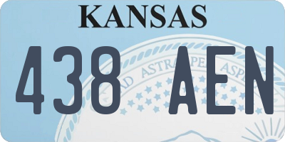 KS license plate 438AEN