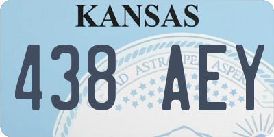 KS license plate 438AEY
