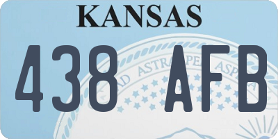 KS license plate 438AFB