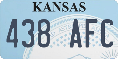 KS license plate 438AFC