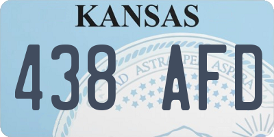 KS license plate 438AFD