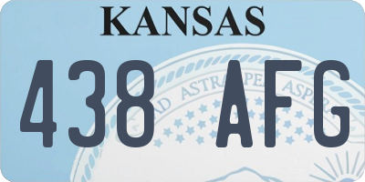 KS license plate 438AFG