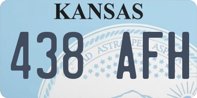 KS license plate 438AFH