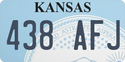 KS license plate 438AFJ