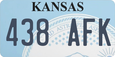 KS license plate 438AFK