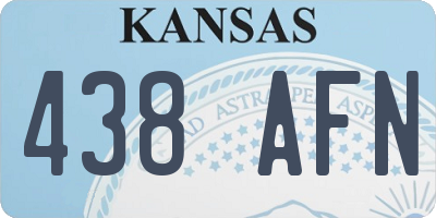 KS license plate 438AFN