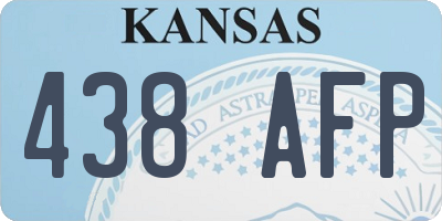 KS license plate 438AFP