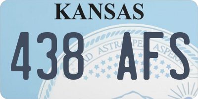 KS license plate 438AFS