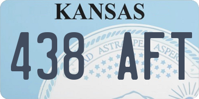 KS license plate 438AFT