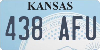 KS license plate 438AFU