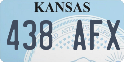 KS license plate 438AFX