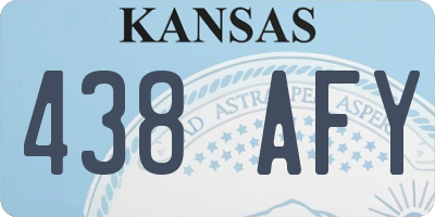 KS license plate 438AFY