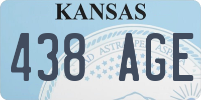 KS license plate 438AGE