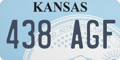 KS license plate 438AGF