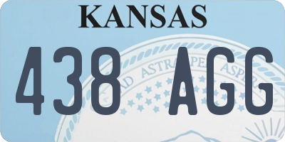 KS license plate 438AGG