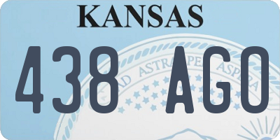 KS license plate 438AGO