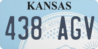 KS license plate 438AGV