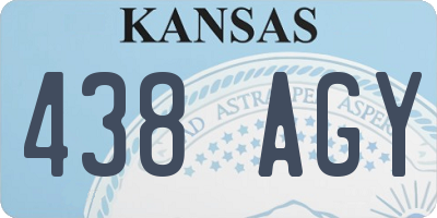 KS license plate 438AGY