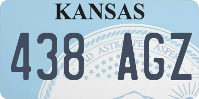 KS license plate 438AGZ