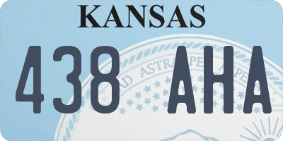 KS license plate 438AHA