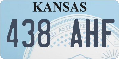 KS license plate 438AHF