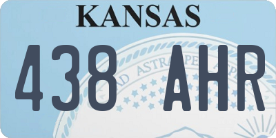 KS license plate 438AHR