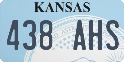 KS license plate 438AHS