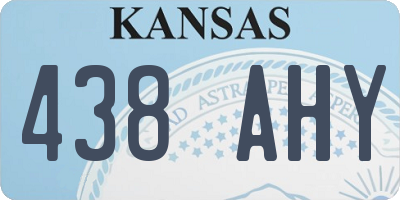 KS license plate 438AHY