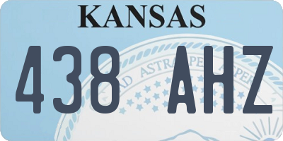 KS license plate 438AHZ