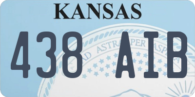 KS license plate 438AIB