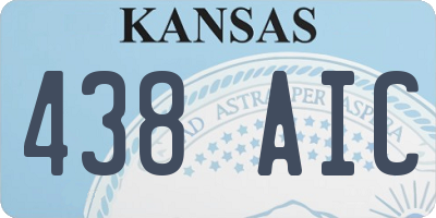 KS license plate 438AIC