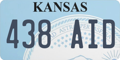 KS license plate 438AID